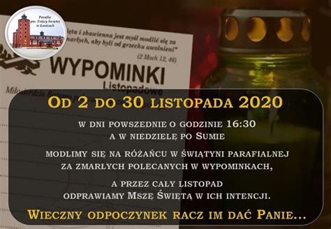 Wypominki modlitwa za zmarłych Parafia Trójcy Świętej w Łosicach