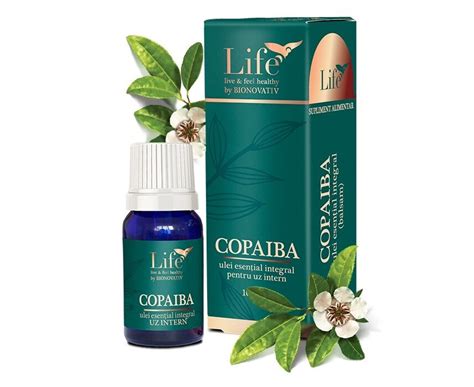 Ulei Esential Integral De Copaiba Ml Bionovativ Life La Lei