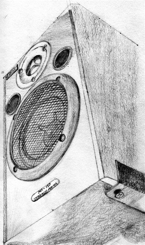 Mounted Speaker - Pencil Drawing by AMNdesigns on DeviantArt