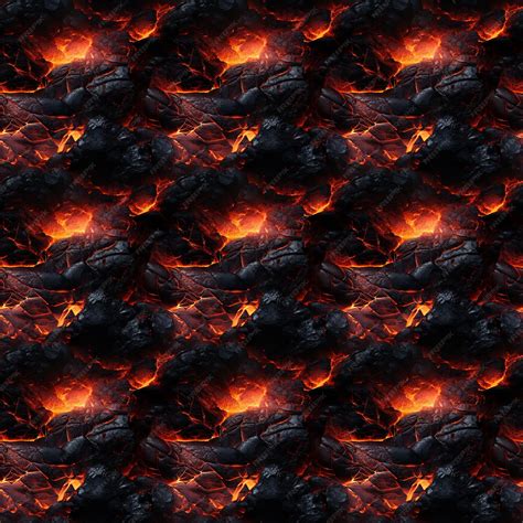 Premium Ai Image Seamless Texture Of Hot Cooled Volcanic Lava