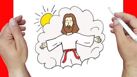 Como dibujar LA ASCENCIÓN DE JESUS Dibujos para SEMANA SANTA MUY