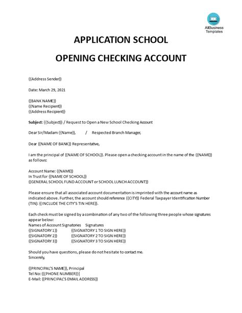 T L Charger Gratuit Bank Account Application Letter Format