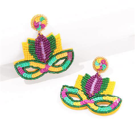 Mardi Gras Earrings Marleylilly