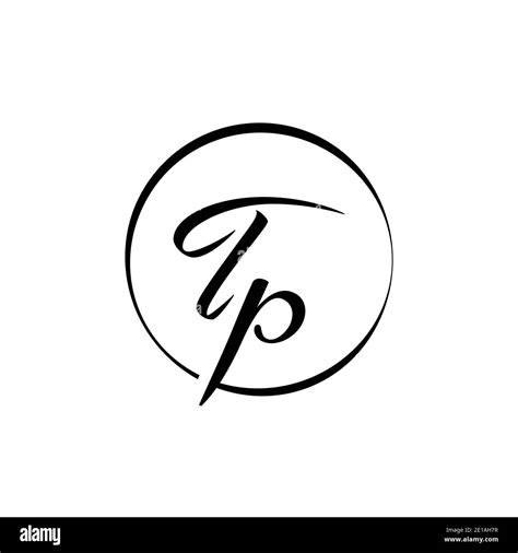 Initial TP letter Logo Design vector Template. Abstract Script Letter TP logo Design Stock ...