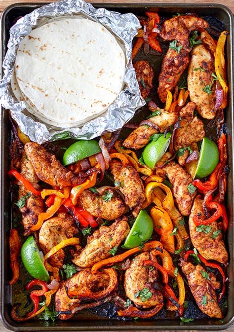 Sheet Pan Chicken Fajitas Recipe No Pencil