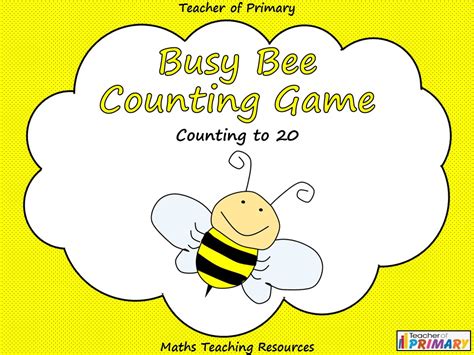 Busy Bee Counting Game Teaching Resources