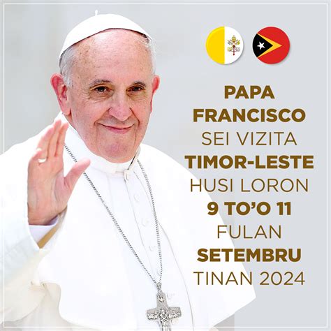 Santa S Anunsia Logotipu No Lema Ofisi L Vizita Papa Francisco Iha