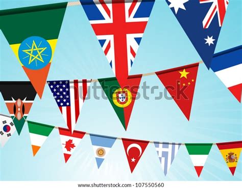 World Bunting Flags Stock Vector Royalty Free 107550560 Shutterstock