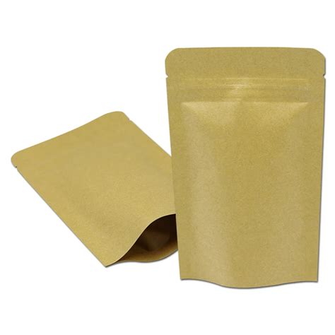 Aliexpress Buy DHL Kraft Paper Stand Up Aluminum Foil Bag Zip