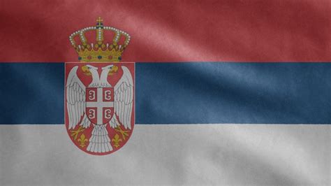 Premium Photo Serbian Flag Waving In The Wind Serbia Blowing Smooth Silk