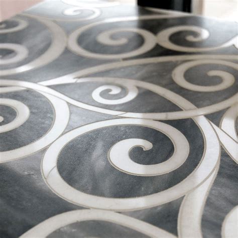 Allure Light Snow White Polished Curvalicious Waterjet Marble Mosaic