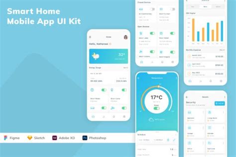 Smart Home Mobile App Ui Kit Graphic By Betush Creative Fabrica