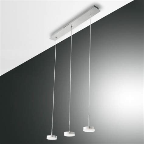 FABAS LUCE Dunk LED Pendelleuchte 3 flammig aluminium gebürstet