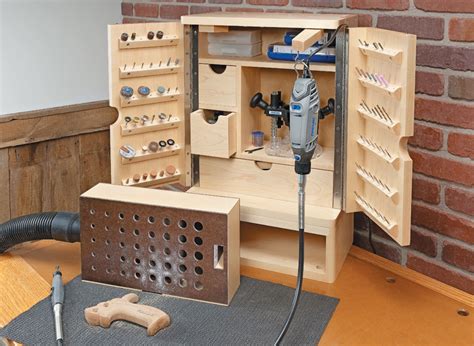 Rotary Tool Cabinet Woodworking Project Woodsmith Plans