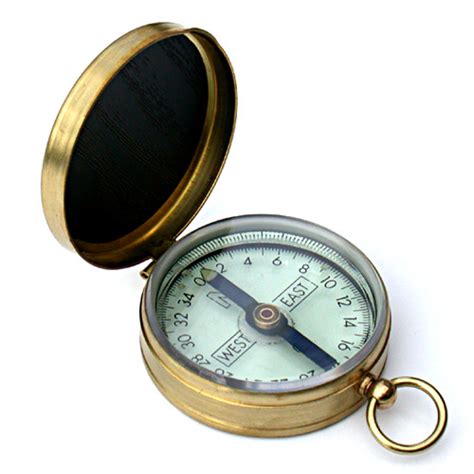 C009 Compass Brass Liquid Filled Pedometers