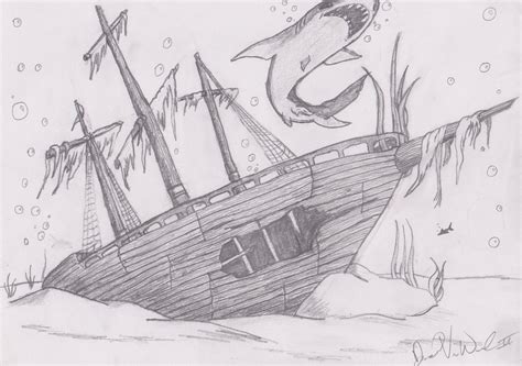 Sunken Ship Drawing Sunken Ship Drawing At Getdrawings Digimondes