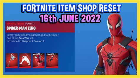 New Spider Man Zero Bundle Fortnite Item Shop Reset 16th June 2022