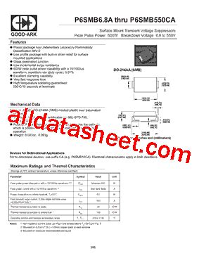 P Smb A Datasheet Pdf Good Ark Electronics