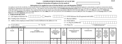 Ui19 Employers Declaration Pdf Form Formspal