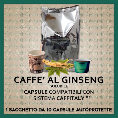 CAFFE AL GINSENG ZUCCHERATO Solubile Compatibili Caffitaly 10