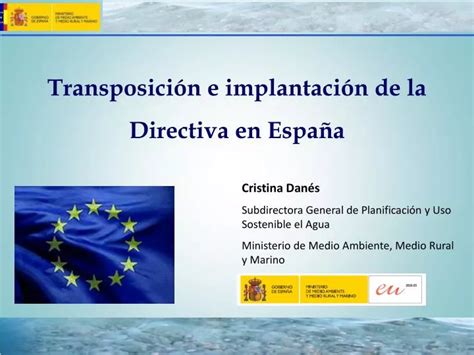 PPT Transposición e implantación de la Directiva en España PowerPoint