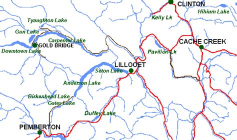 Pemberton, Gold Bridge, Lillooet & Cache Creek Area of British Columbia ...