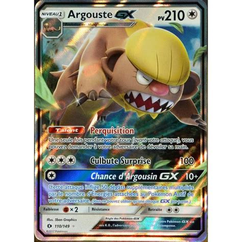 Carte Pokémon 110 149 Argouste GX 210 PV SM1 Soleil et Lune Achat