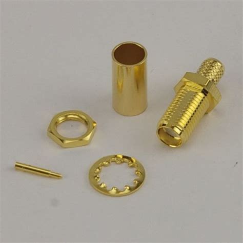 Pack Of Rp Sma Female Crimp Connector Rg Wifi Antennas Co Uk