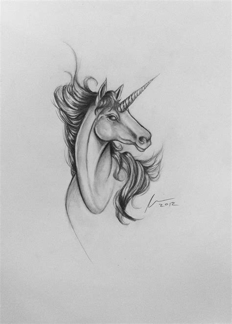 Unicorn Pencil Sketch at PaintingValley.com | Explore collection of ...