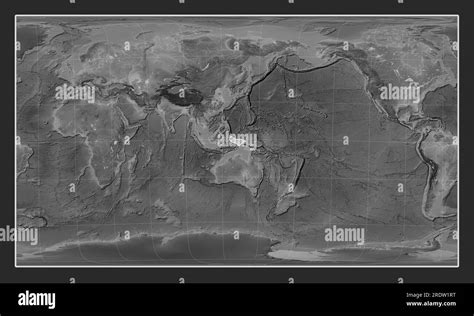 Birds Head Tectonic Plate On The Grayscale Elevation Map In The