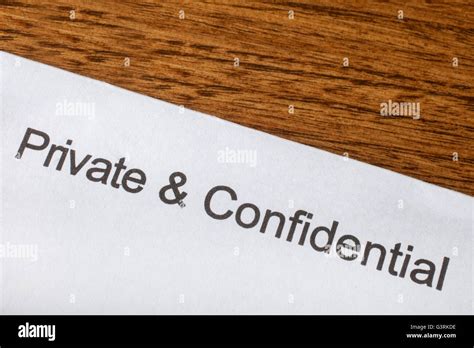 Private and confidential letter hi-res stock photography and images - Alamy