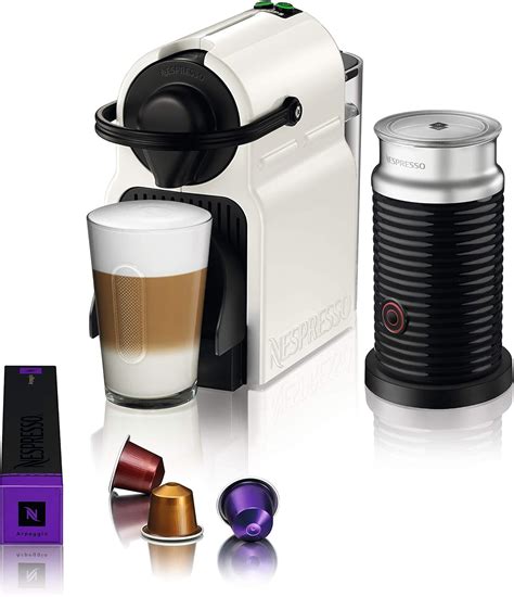 Nespresso Inissia Coffee Capsule Machine With Aeroccino White By Krups