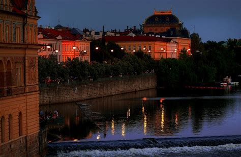 4K 5K Vltava Prague Czech Republic Rivers Houses Sunrises And