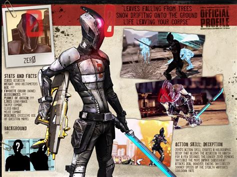 Image Zer0 Profile Borderlands Wiki Walkthroughs Weapons