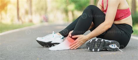Young adult female with his muscle pain during running. runner woman