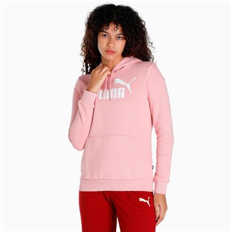 Blusa Puma Essentials Logo Hoodie Feminino Rose 586788 80