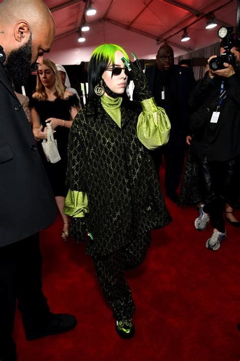 Billie Eilish Con Outfit Verde De Gucci A Los Premios Grammy 2020 Vogue