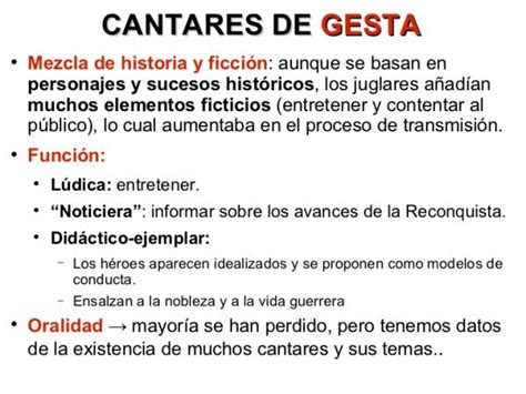 Descubre Las Picas Caracter Sticas De Los Cantares De Gesta Cfn