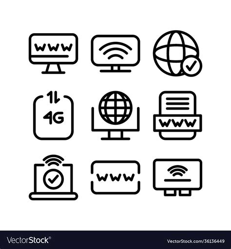 Internet icon or logo isolated sign symbol Vector Image