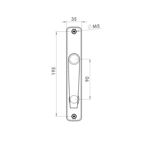 Door Handle Al Baghdad Wc Type Gold Finish Windoform