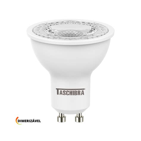 Lâmpada Led Dicroica Mr16 Tdl 6w Dimerizável Taschibra 4000k Luz Neutra