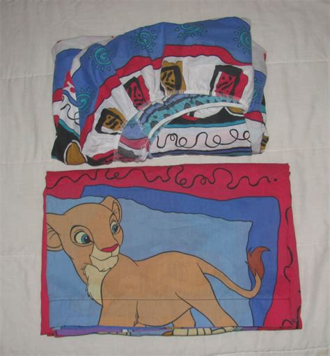 Vintage Disney Lion King Twinstandard Sheet Set Flat Etsy