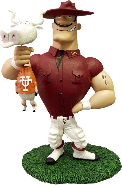 Texas A&M Aggies NCAA College Rivalry Mascot Figurine