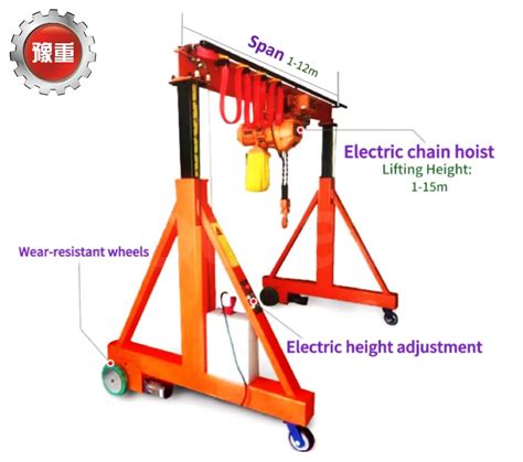 Customized Adjustable Height Indoor Small Gantry Crane Kg Kg