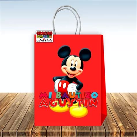 Bolsas Dulces Personalizadas Mickey Mouse D Etiquetas Cuotas Sin