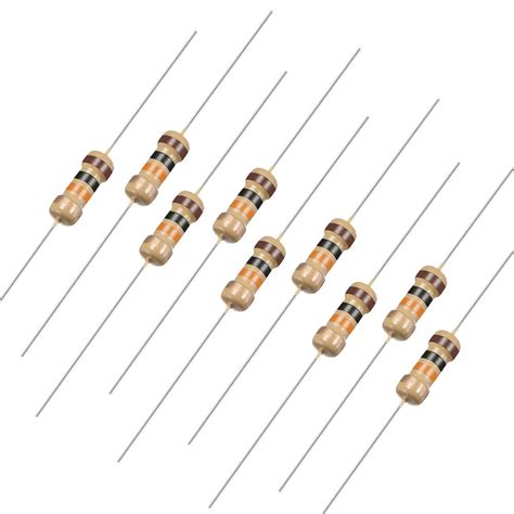 500pcs Axial Carbon Film Resistors 10k Ohm 025w 5tolerances 4 Color