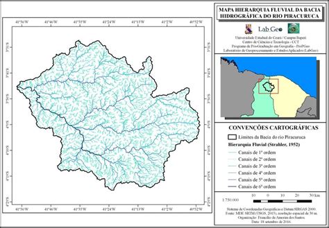 Hierarquia Fluvial Da Bacia Hidrogr Fica Do Rio Piracuruca Conforme