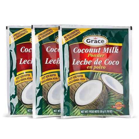 Grace Coconut Milk Powder 1 76oz 3 Pack Leche De Coco En Polvo Caribbean