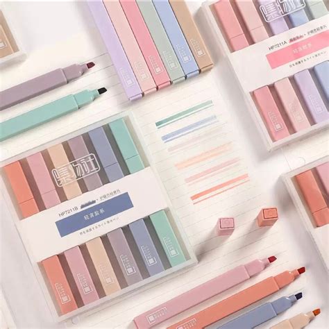 Pastel Highlighter Pens Bullet Journal Pen Set Kawaii Etsy UK