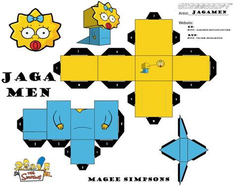 Magee Simpsons Cubeecraft By Jagamen Cubecraft Mu Ecos De Carton